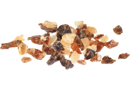 A small cluster of myrrh resin
