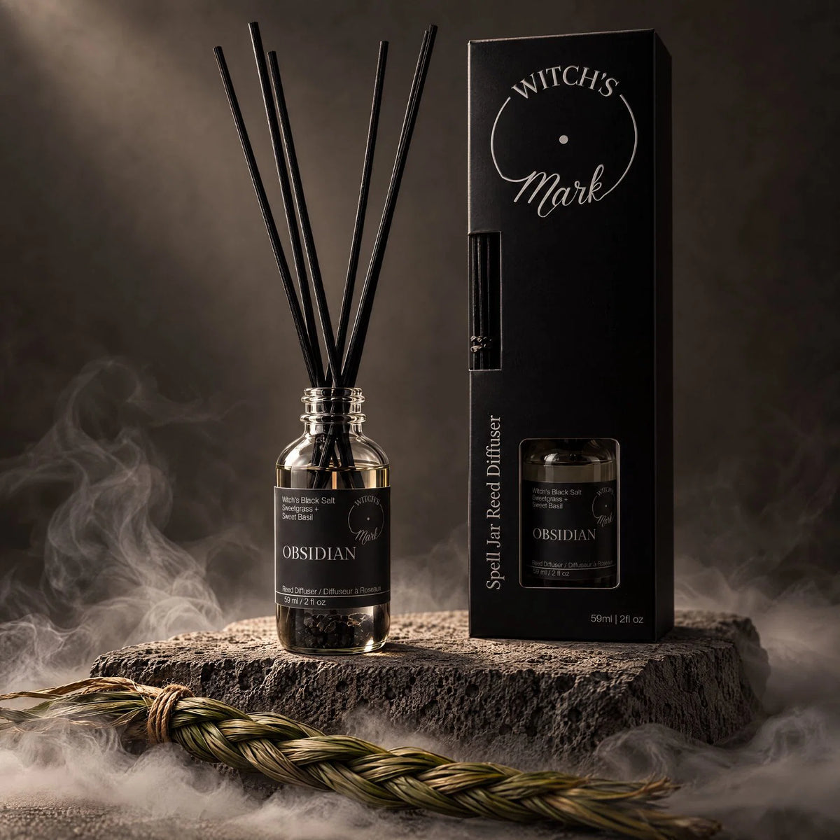 Obsidian - Spell Jar Reed Diffuser (Formerly Smudge)