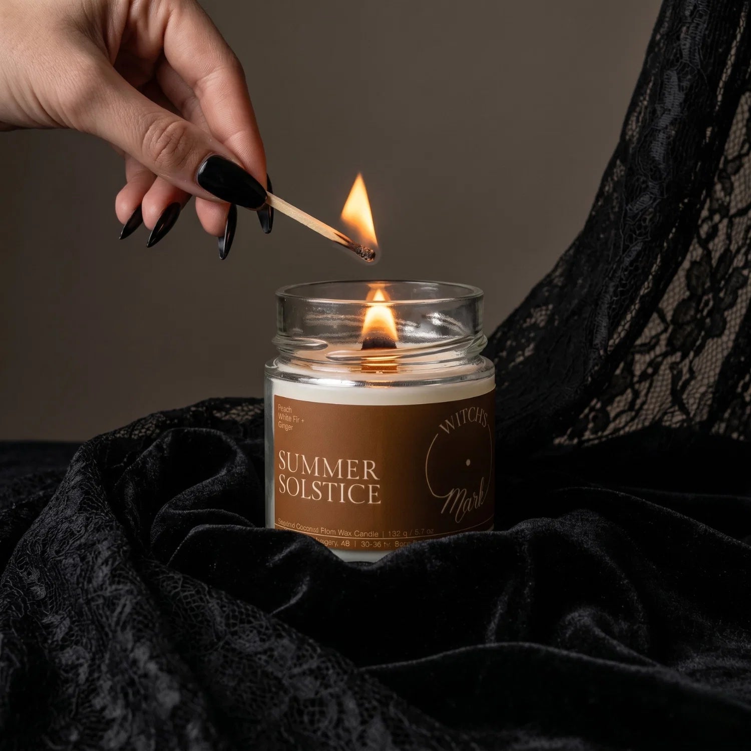Summer Solstice Crystal Candle