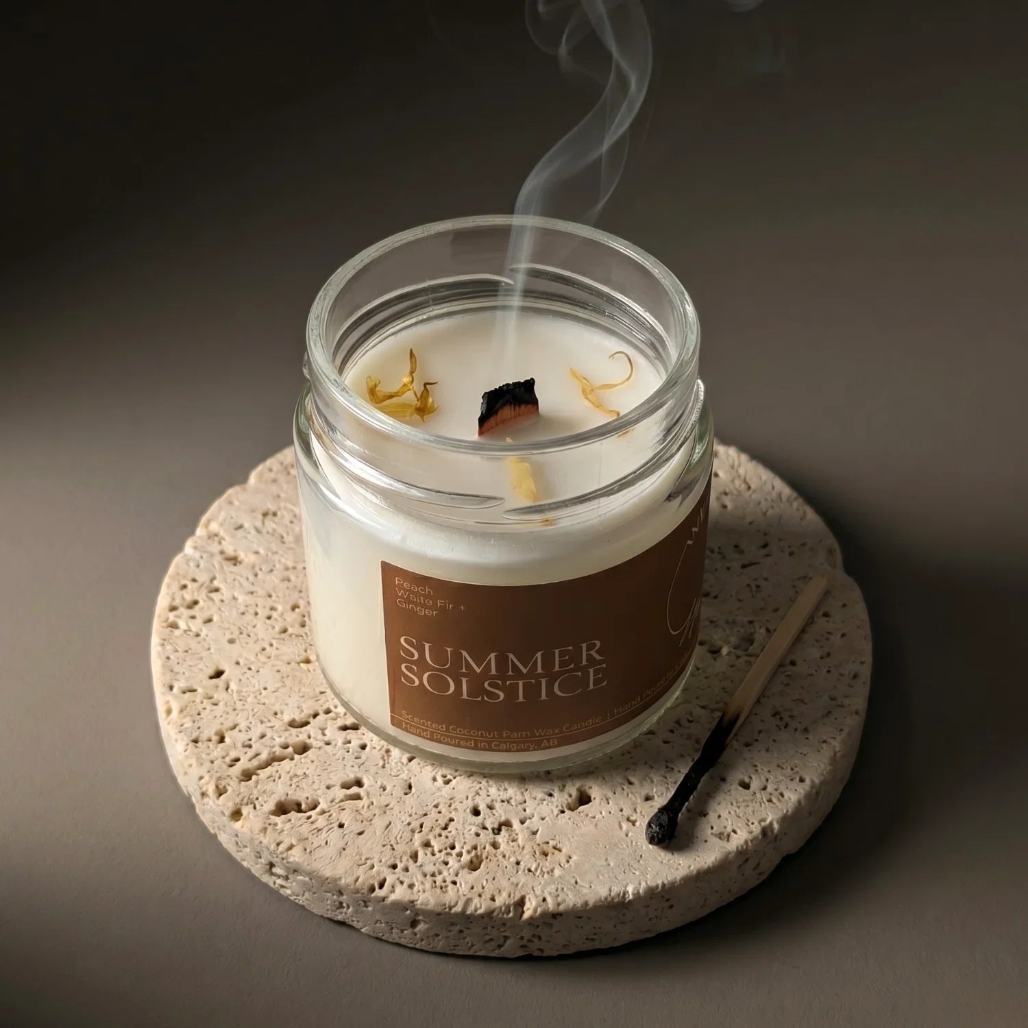 Summer Solstice Crystal Candle