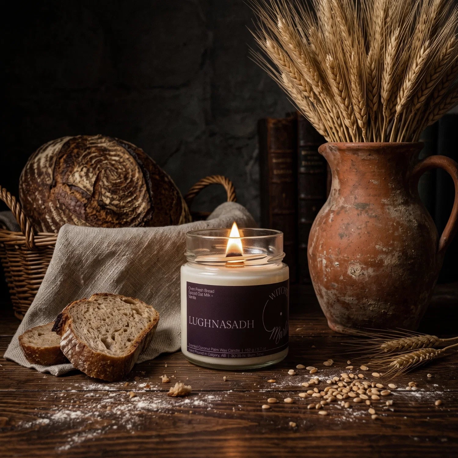 Lughnasadh Crystal Candle